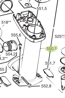 RM69 RM550.1 Sea Lock Bare Pump Housing