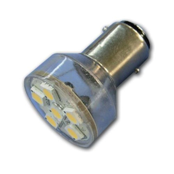 Hollex LED Ba15D 10-30V/1.1W Warm White 6 LEDs