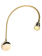 Prebit LED Flexlamp 01-1 500mm With USB-C Glossy Gold Warm White 11-30V 3W 25° Integrated Dimmer