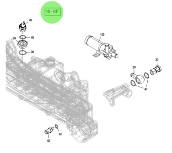 Steyr 2178774-2 - Hot Water Connection Kit With Pump for Turbo Engines