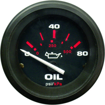 Veethree 57903E Amega Oil Pressure Gauge 0-80PSI