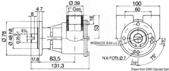 Osculati 16.146.00 - Nauco FPR046 pump 1" outlets