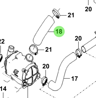 Bukh 00101-5S113 - Intercooler Air Outlet Hose for S270J Engines