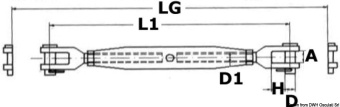 Osculati 07.192.05 - Turnbuckle AISI 316 5 mm