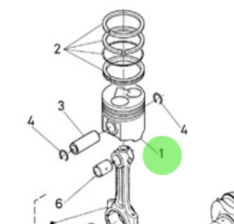 Nanni Diesel 970314242 - Engine Piston for N4.50 Engines