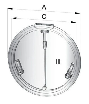 Vetus ALTR520SL - Altus Escape Hatch, Round (Cut Out Size D 518 mm)