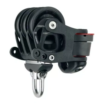 Harken 6242 - 45mm Aluminum Element Triple Block Swivel, Cam Cleat