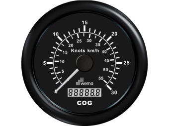 Wema 110308 - GPS Speedometer Black 30kn/54km