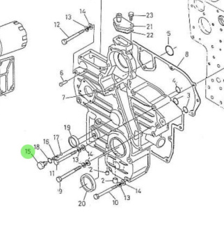 Nanni Diesel 970302951 - Spring Retainer Bolt for Timing Gear Case