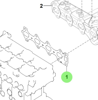 Bukh 28521-2F600 - Exhaust Manifold Gasket for R210J Engines