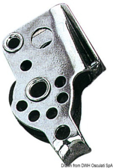 Osculati 55.090.09 - Stainless Steel single block with becket and cam 17x5