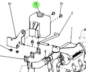 Nanni Diesel 970313169 - Coolant Expansion Tank for Heat Exchanger Systems