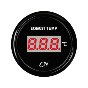 Exhaust Temperature Gauge Digital - Black Dial, Black Bezel, 0 - 800°C, 9 - 32V