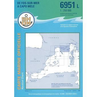 Plastimo P203005 - Unfolded Map Mediterranean Sea - Coasts