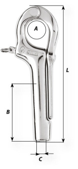 Wichard 12837 - Pelican Lifeline Hook Stainless Steel M14 x 170 mm