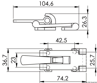 Osculati 38.107.34 - AISI316 Lever Fastener