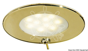 Osculati 13.447.07 - Atria LED Spotlight Golden Stainless Steel With Switch