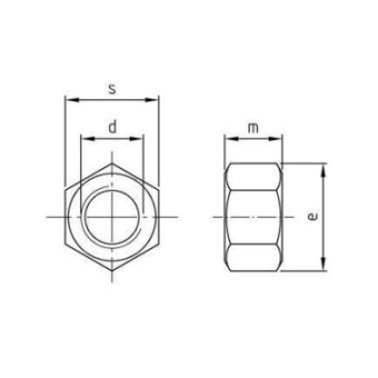 Euromarine DIN 934 - A4 M 3 Nut HU