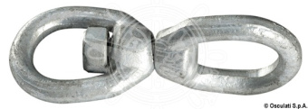 Osculati Galvanized Steel Double Eye Swivel for Anchor Chains and Buoys