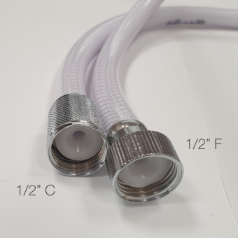 Barka 03.71.21214 - White Plastic Shower Hose 1/2"F X 1/2" 3 m