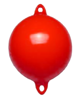 Allpa Anchor Buoy, Ø350mm, L=460mm, Orange (Size 2), With 2 Eyes
