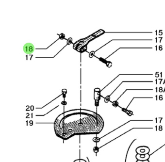 Bukh 511A2207 - M6 Nut for DV24RME, DV29RME, and DV32 Engines