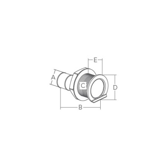 Marine Town Straight Stalon Side Deck Drain 38 mm