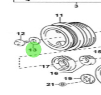 Nanni Diesel 970312619 - Plate Washer for Crankshaft Pulley Set