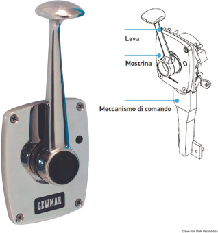 Osculati 69.810.00 - LEWMAR Engine Control With Single Lever