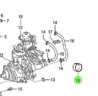 Nanni Diesel 970312305 - Clamp for High-Pressure Pipe and Injection Pump