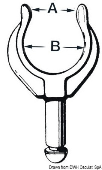 Osculati 34.435.01 - Jarnfordlings Rowlock Delrin 45x38 mm