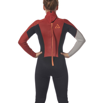 Plastimo P203756 - Women's Performance 3/2mm Neoprene Wetsuit FD Black/Red Size 16 L
