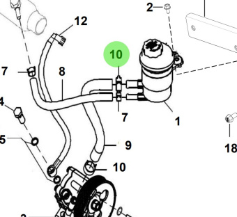 Bukh 57587-34900 - Clip for S270J Power Steering