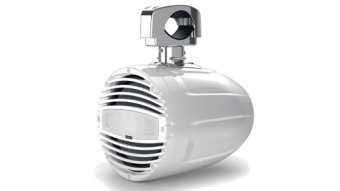Hertz HTX 8 M-CL-TW - 8" Marine Tower Coax Speaker White RGB LED, Tube Mount, Single