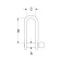 Ronstan RF624 Stainless Steel Long D Shackle, 5/16" Pin, Coined Head with Hole