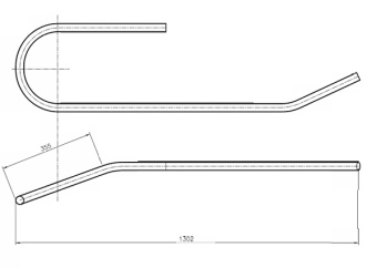 Lewmar 89400033 - Guardrail Kickback Enguard STBD