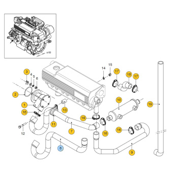 Vetus STM9892 - Hose Seawater Pump <=> Heat Exchanger