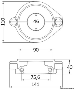 Volvo Penta 3888305/3888306 Saildrive Two-Piece Collar Zinc Anode Ø107 mm - Osculati 43.532.00