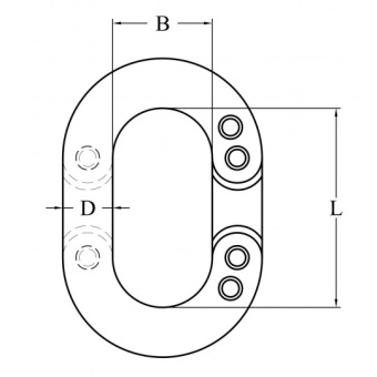AISI 316 Stainless Quick Link For Calibrated Chain Ø 10 mm