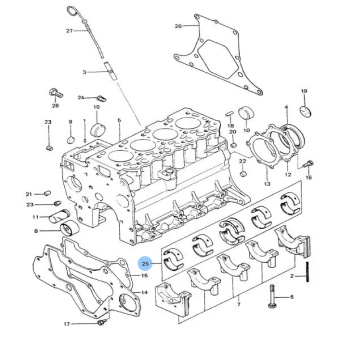 Vetus STM3392 - Bearing Set 0,75 OS