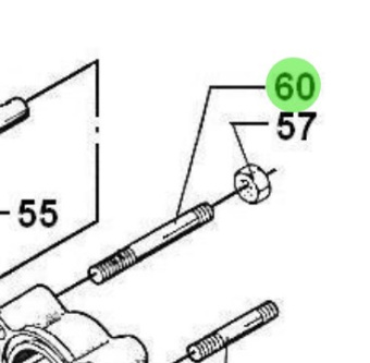 Bukh 503N2374 - Stay Bolt for DV29RME and DV32 Camshaft and Oil System