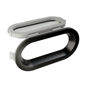 TOPwindows Porthole - KR, 375 x 175, Opening, Black, Double Glass