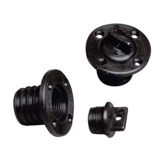 Nuova Rade 43478 - Drain Socket W/4-Holes W/Plug, Round Ø43mm, Black