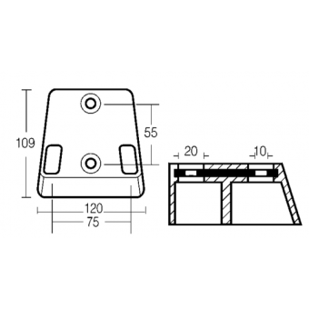 E. Polipodio Zinc Plate For 130/385 HP OMC Cobra Engine