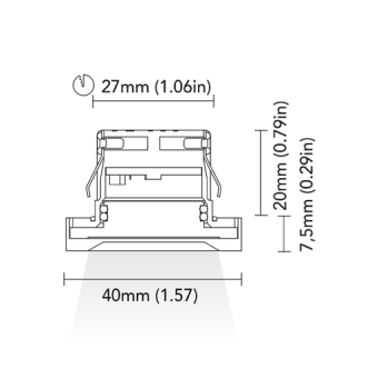 BCM Eyelid Courtesy Light Savannah40 White 1.5W 10-30V 3000K IP66