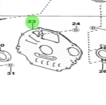 Nanni Diesel 970312587 - Rear End Plate for Timing Case