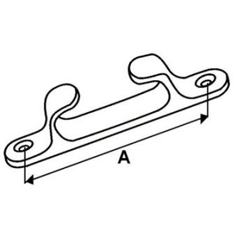 Euromarine Straight Stainless Steel Fairlead - 140x22mm