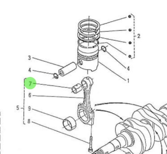Nanni Diesel 970491512 - Connecting Rod Bush for HE Series Engines