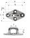 Wichard 6655 - Diamond Pad Eye Stainless Steel Square 79 mm / M6 Wichard 6655 - Diamond Pad Eye Stainless Steel Square 79 mm / M6