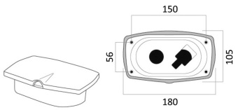 Osculati 15.257.60BU - New Edge Shower Box White Nylon Hose 2.5 mm